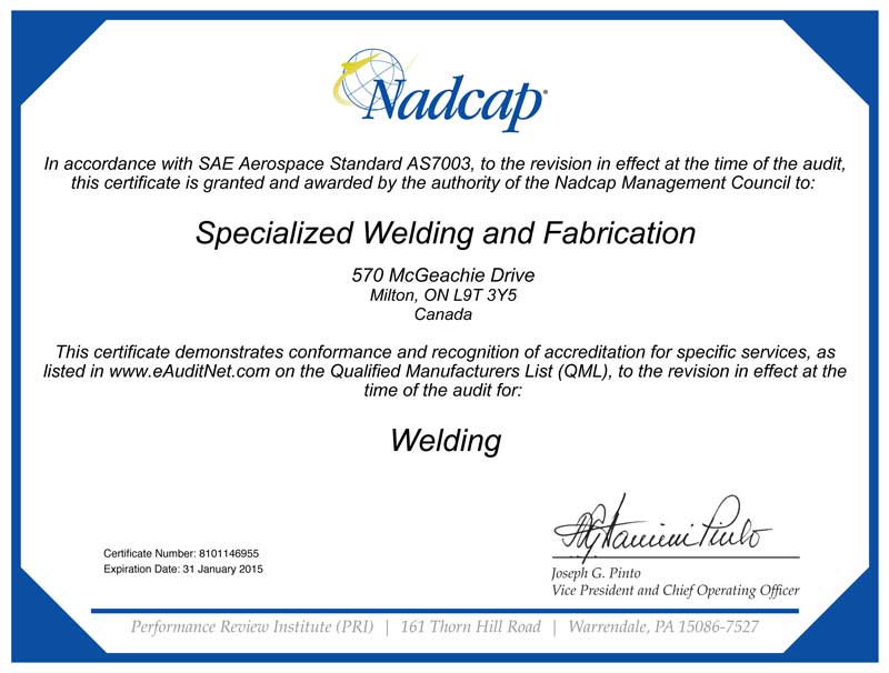 NADCAP Certification