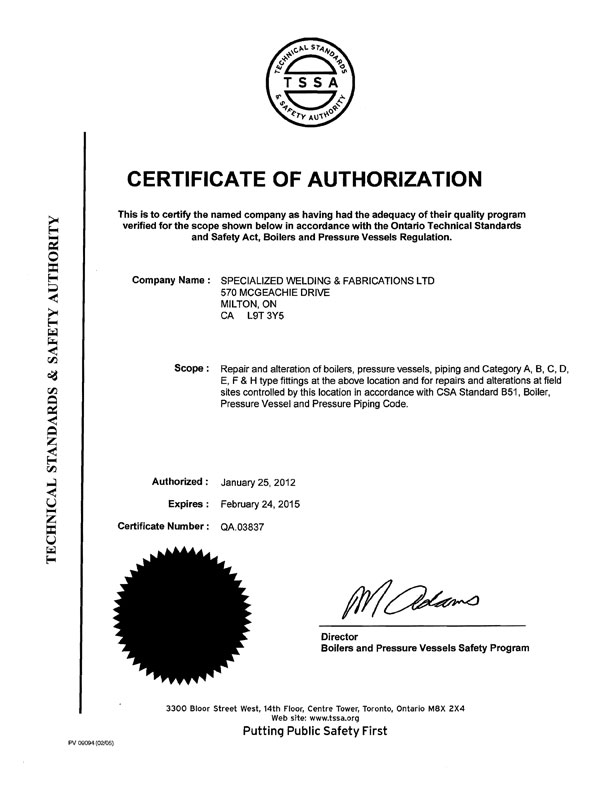 TSSA_certification_B51